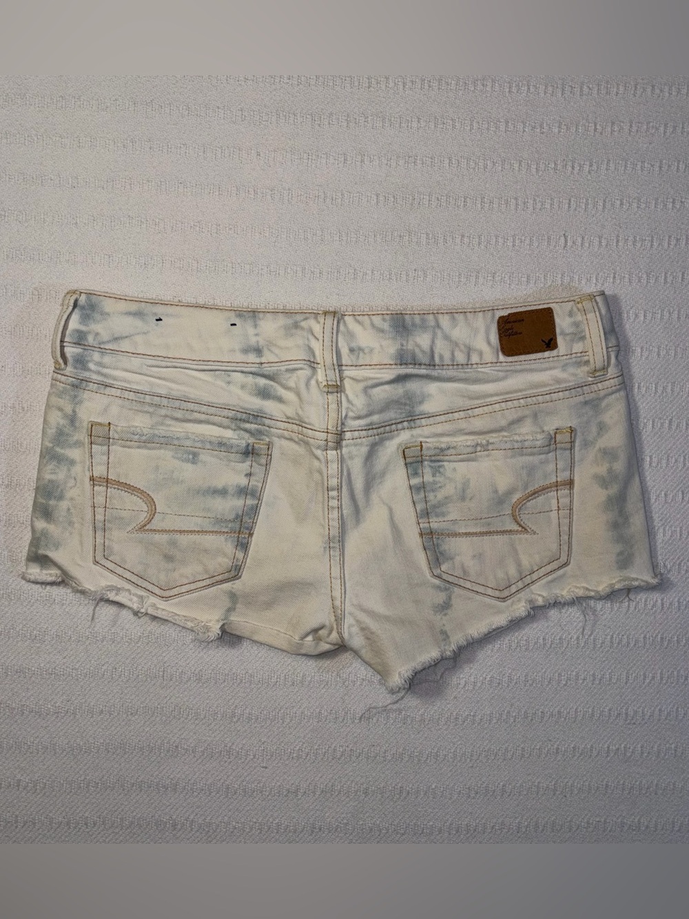 Vintage American Eagle Y2K Low Rise Micro Mini Denim Shorts Size 4 2000s - Picture 2 of 7